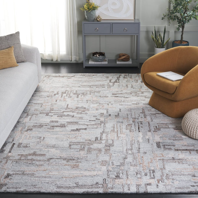 Safavieh Abstract Abt875F Grey/Brown Rug.