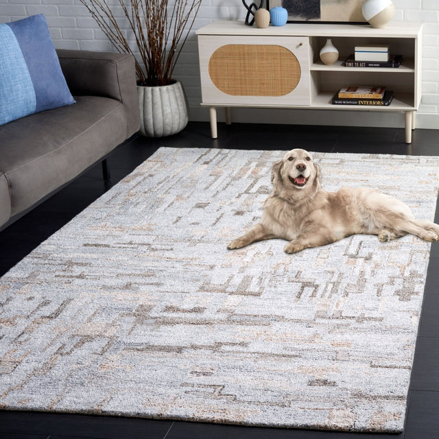 Safavieh Abstract Abt875F Grey/Brown Rug.