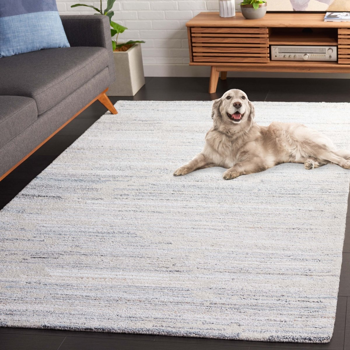 Safavieh Abstract Abt877F Beige/Blue Rug.