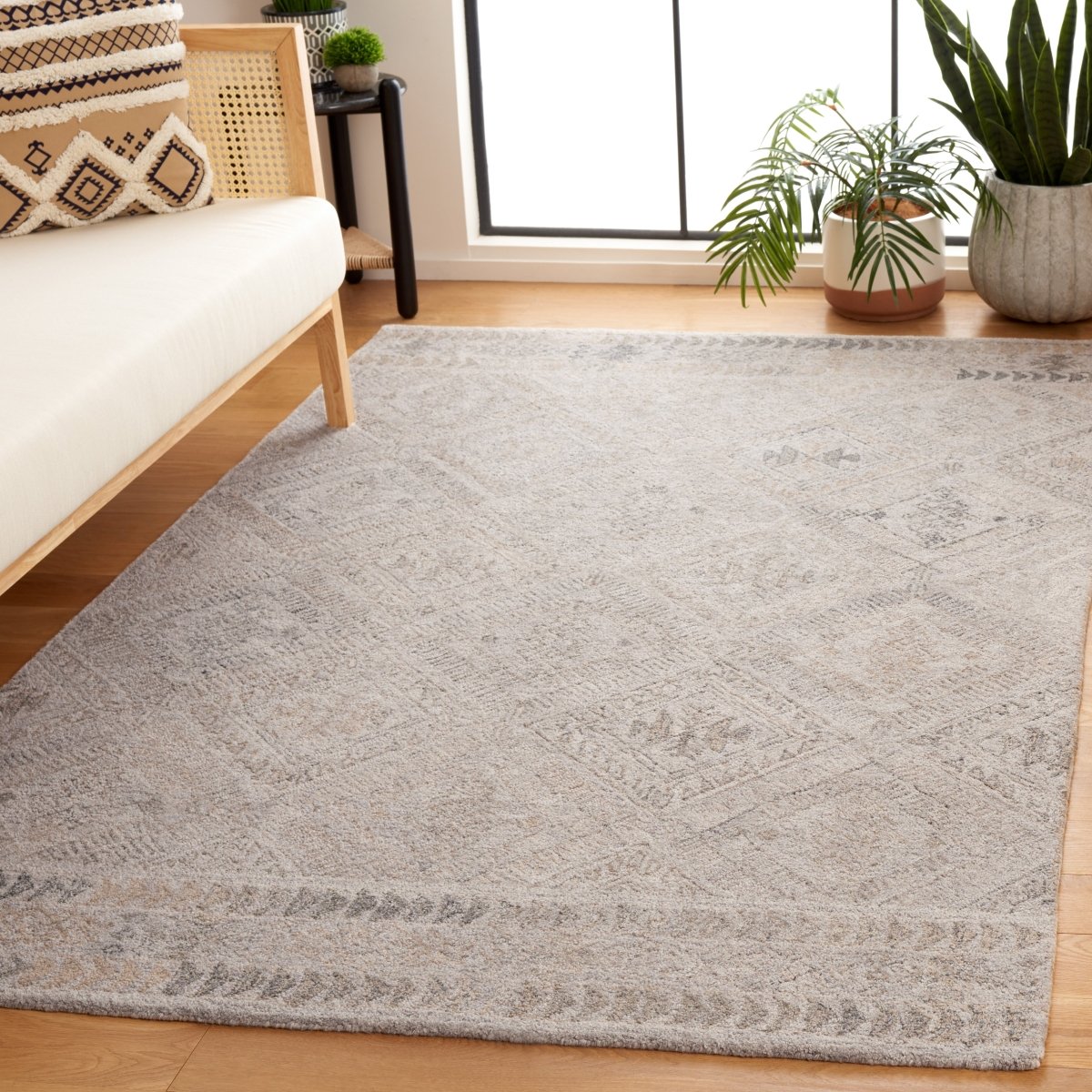 Safavieh Abstract Abt880F Grey/Beige Rug.