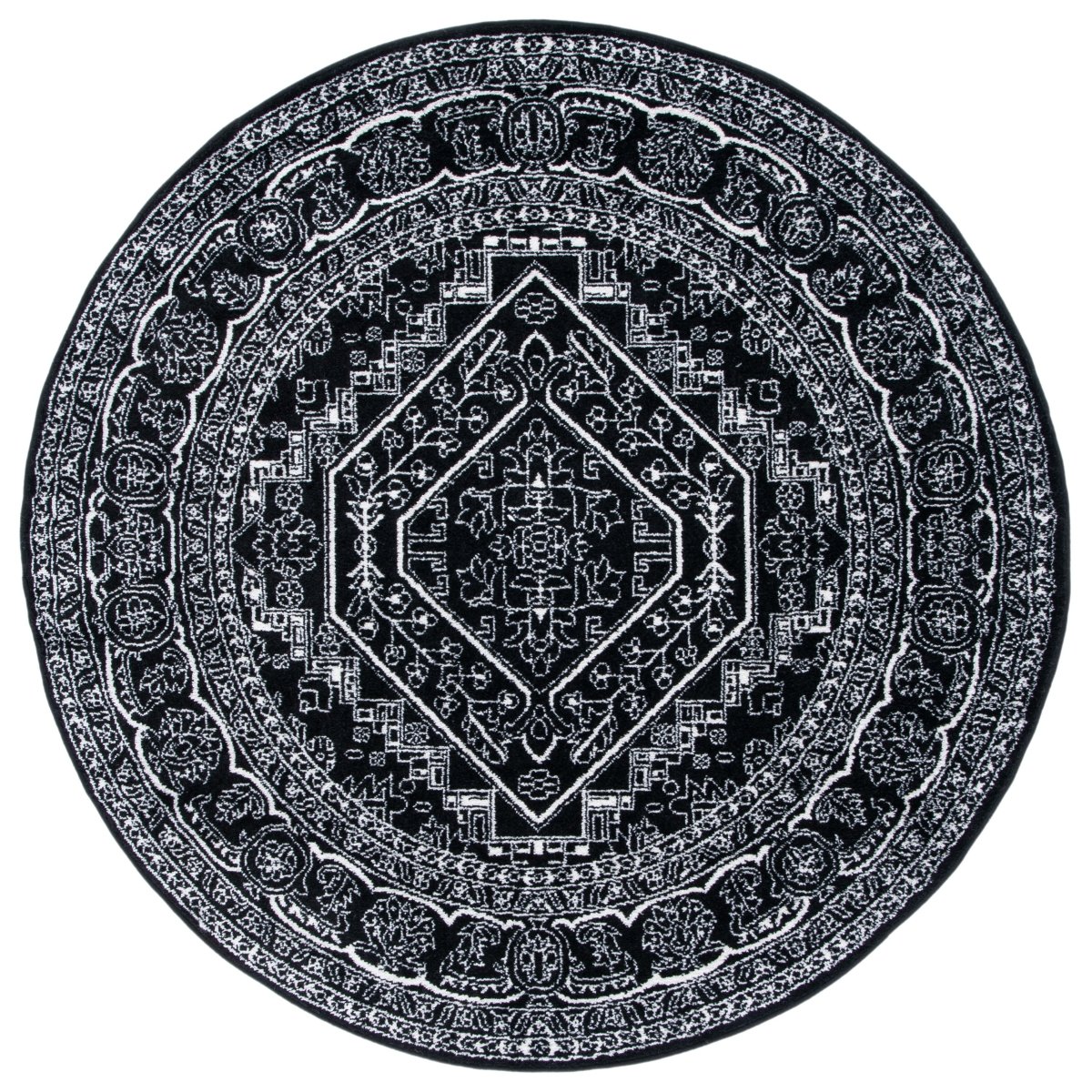 Safavieh Adirondack Adr108Z Black/Ivory Rug.