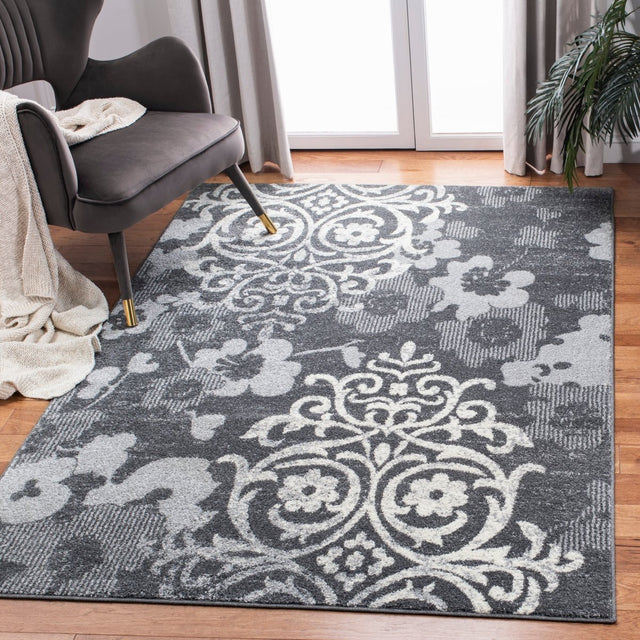 Safavieh Adirondack Adr114H Charcoal/Ivory Rug.