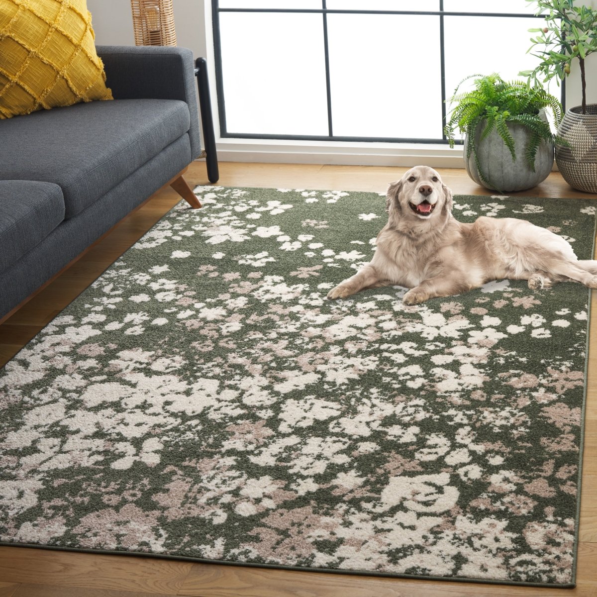 Safavieh Adirondack Adr115Y Dark Green/Ivory Rug.