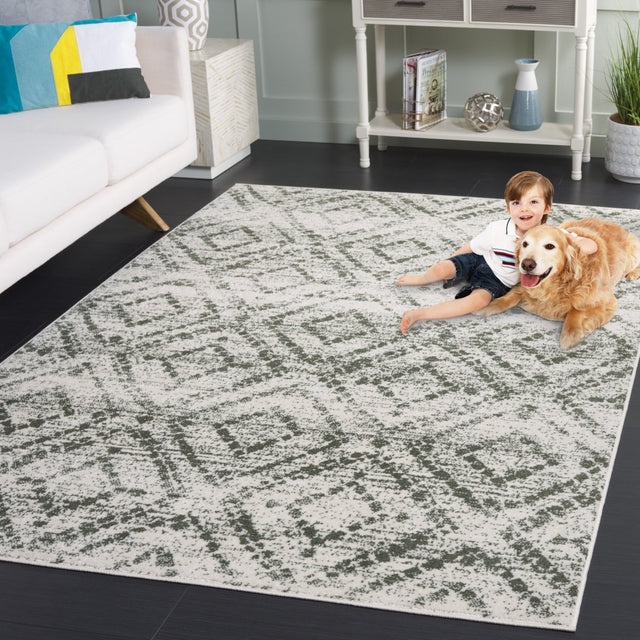 Safavieh Adirondack Adr131W Ivory/Dark Green Rug.