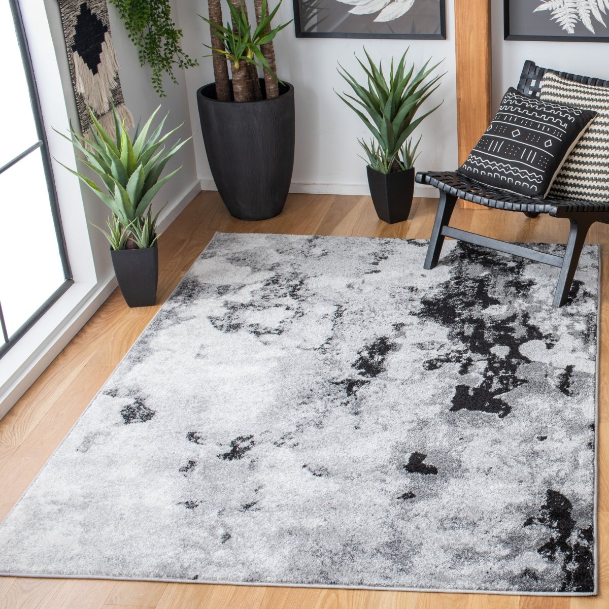 Safavieh Adirondack Adr134Z Grey/Black Rug.