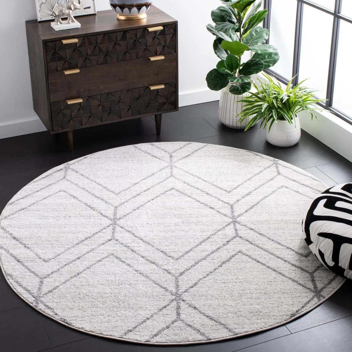 Safavieh Adirondack Adr241G Light Grey/Dark Grey Rug.