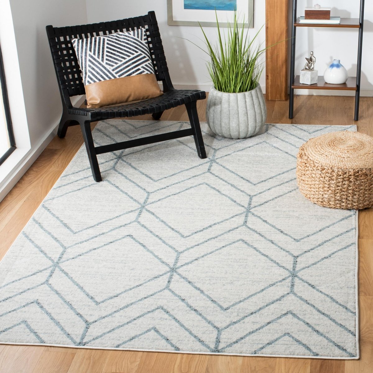 Safavieh Adirondack Adr241K Grey/Blue Rugs.