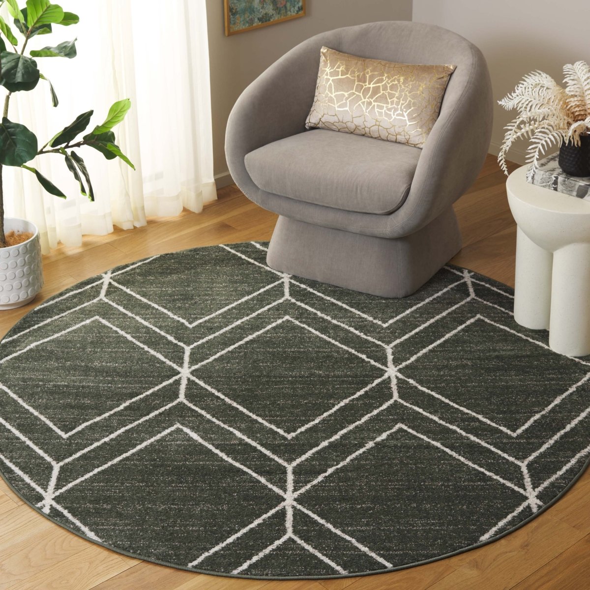 Safavieh Adirondack Adr241X Dark Green/Ivory Rug.