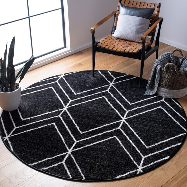 Safavieh Adirondack Adr241Z Black/Ivory Rug.