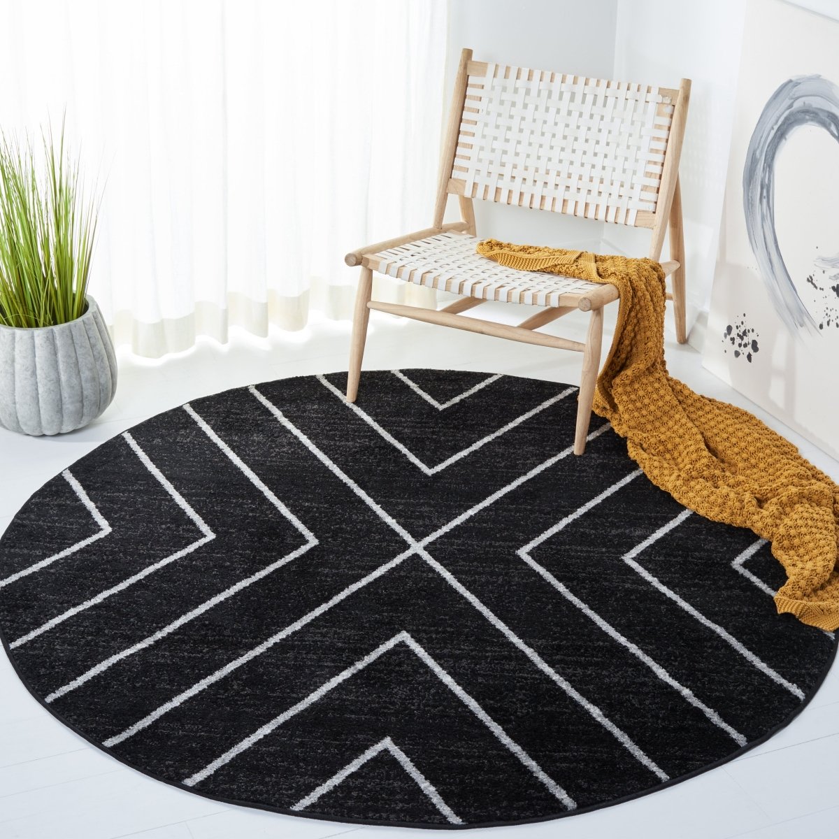 Safavieh Adirondack Adr251F Black/Light Grey Rugs.