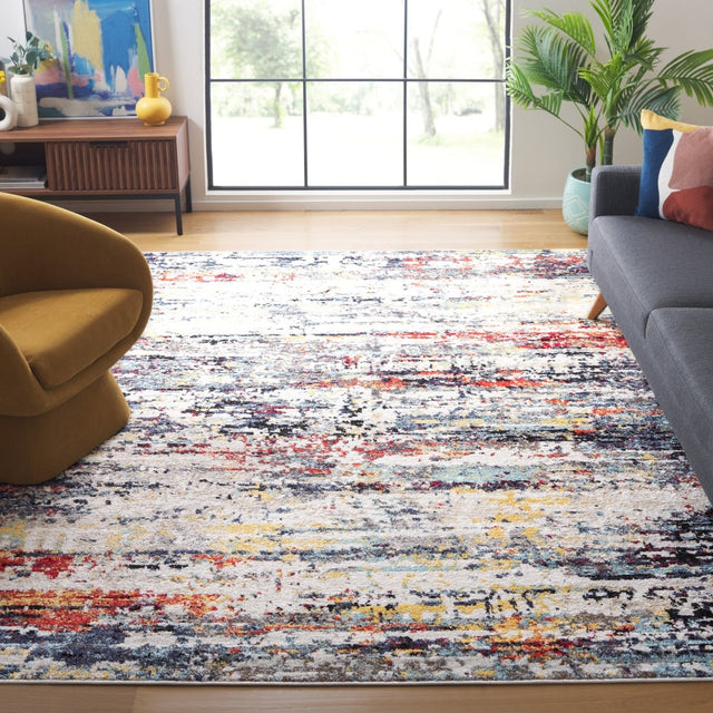 Safavieh Adirondack Adr290A Ivory/Navy Rust Rug.