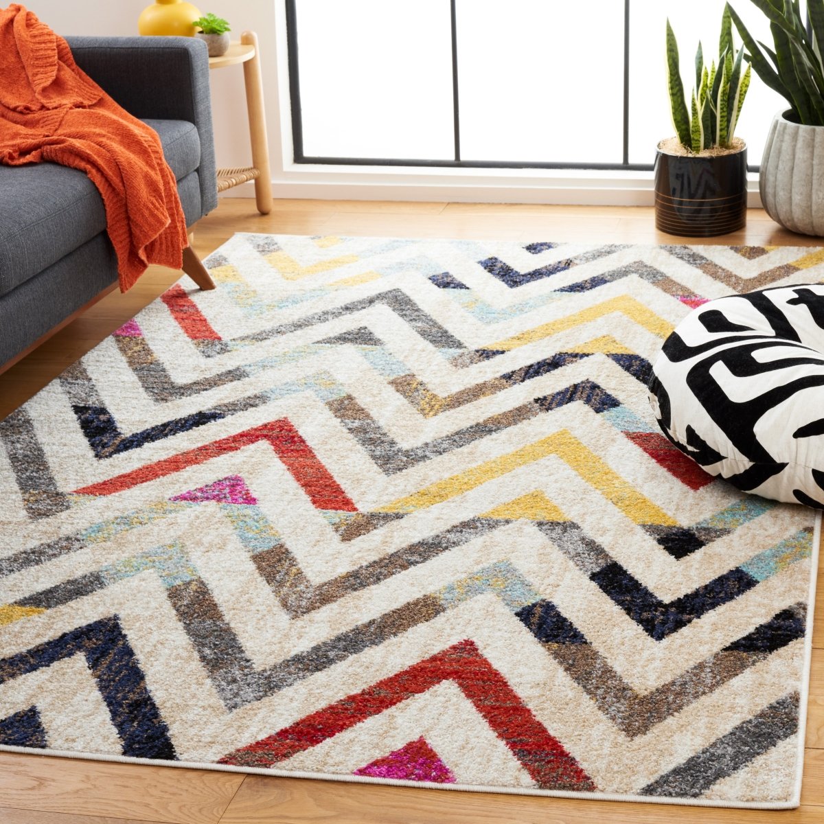 Safavieh Adirondack Adr291A Ivory/Grey Rust Rug.