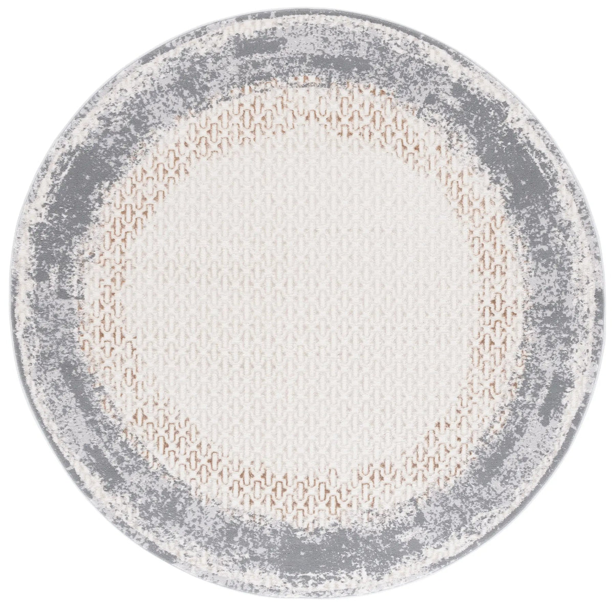 Safavieh Alenia 100 6'-7" x 6'-7" Rug in Ivory / Grey