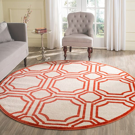 Safavieh Amherst Amt411F Ivory / Orange Rugs.