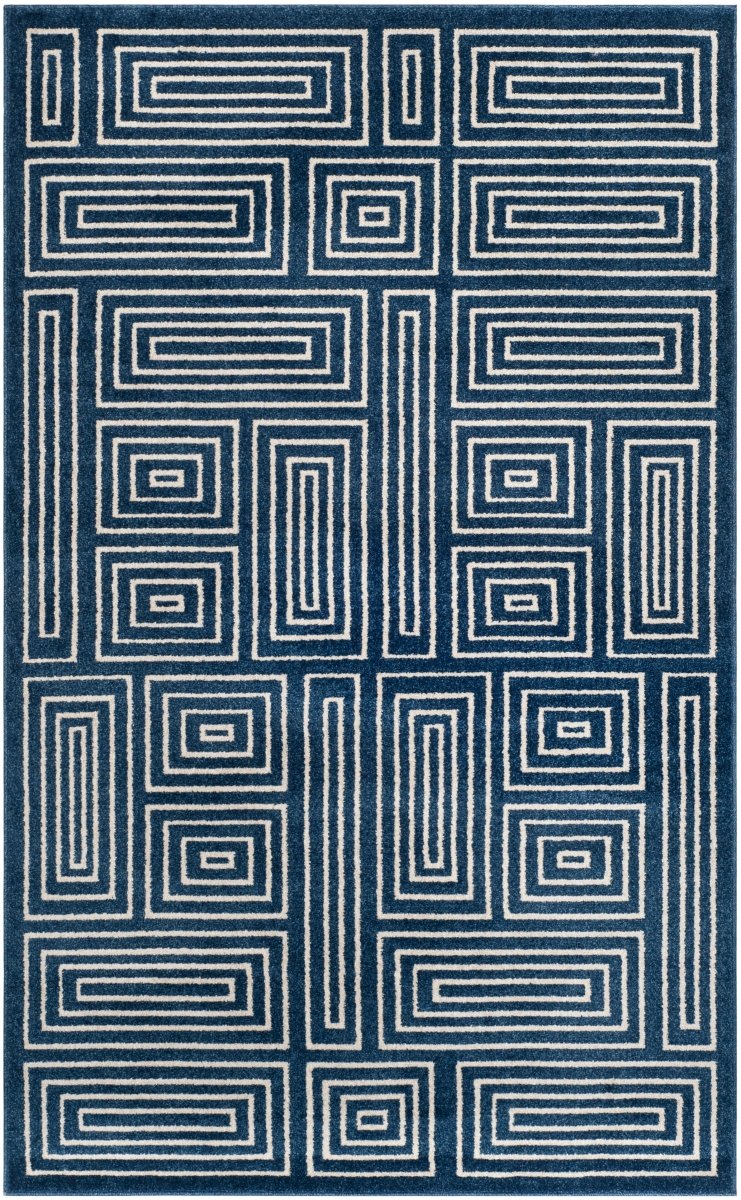 Safavieh Amherst Amt430P Navy/Ivory Rug.