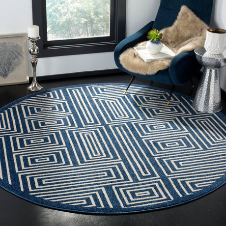 Safavieh Amherst Amt430P Navy/Ivory Rug.