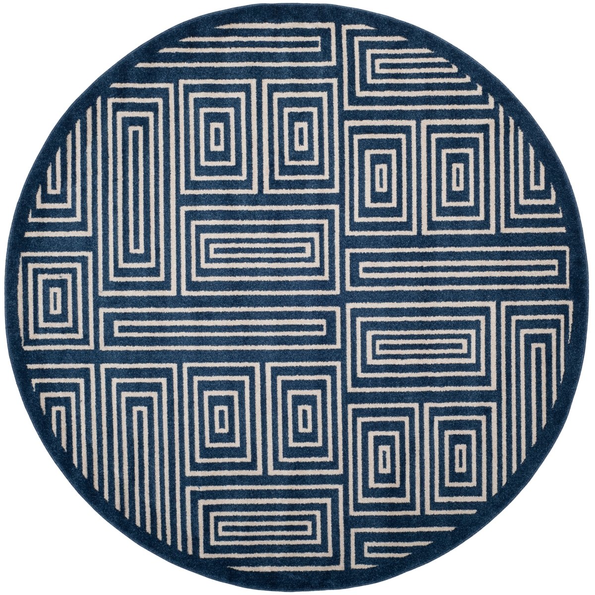 Safavieh Amherst Amt430P Navy/Ivory Rug.