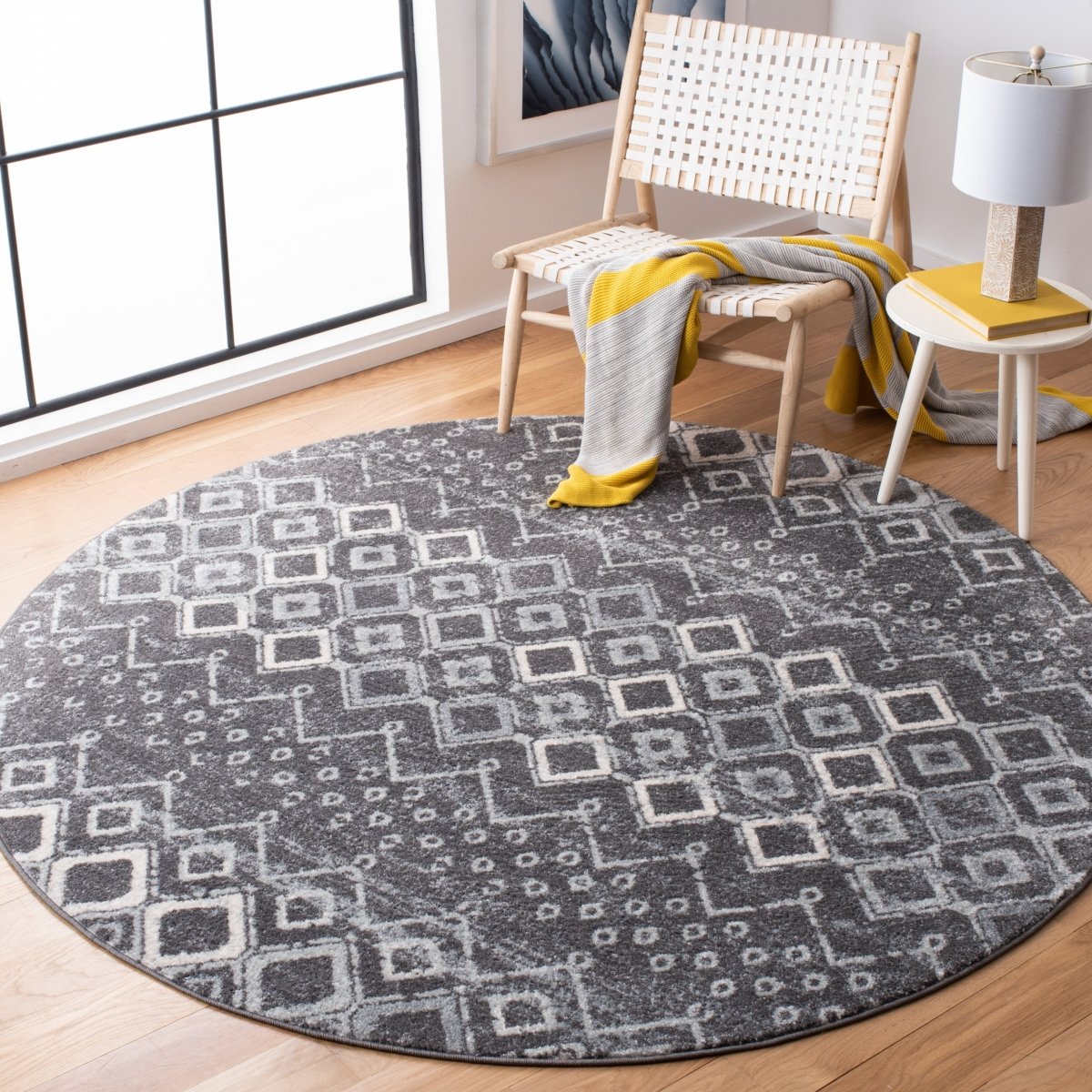 Safavieh Amsterdam Ams108J Dark Grey/Light Grey Rugs.