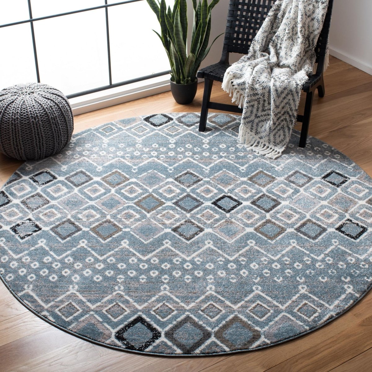 Safavieh Amsterdam Ams108L Blue/Ivory Rugs.