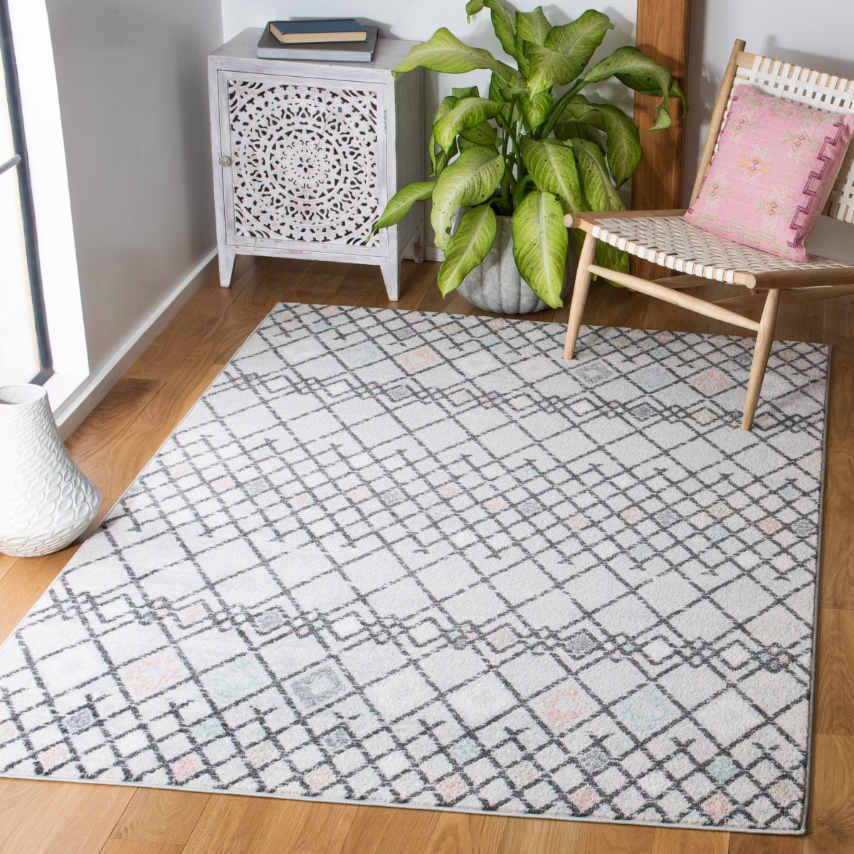 Safavieh Amsterdam Ams115F Grey/Ivory Rugs.