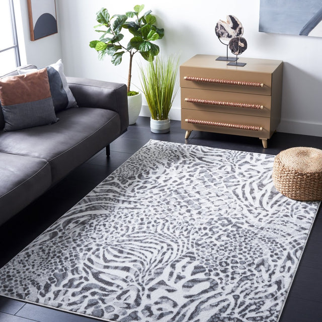 Safavieh Amsterdam Ams187F Ivory/Grey Rug.