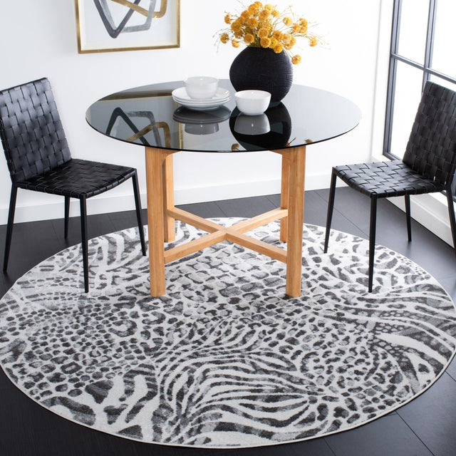 Safavieh Amsterdam Ams187F Ivory/Grey Rug.