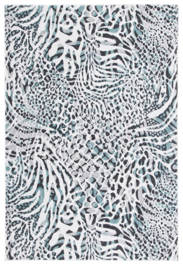 Safavieh Amsterdam Ams187K Ivory/Teal Rug.