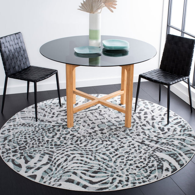 Safavieh Amsterdam Ams187K Ivory/Teal Rug.