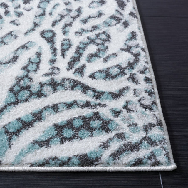 Safavieh Amsterdam Ams187K Ivory/Teal Rug.