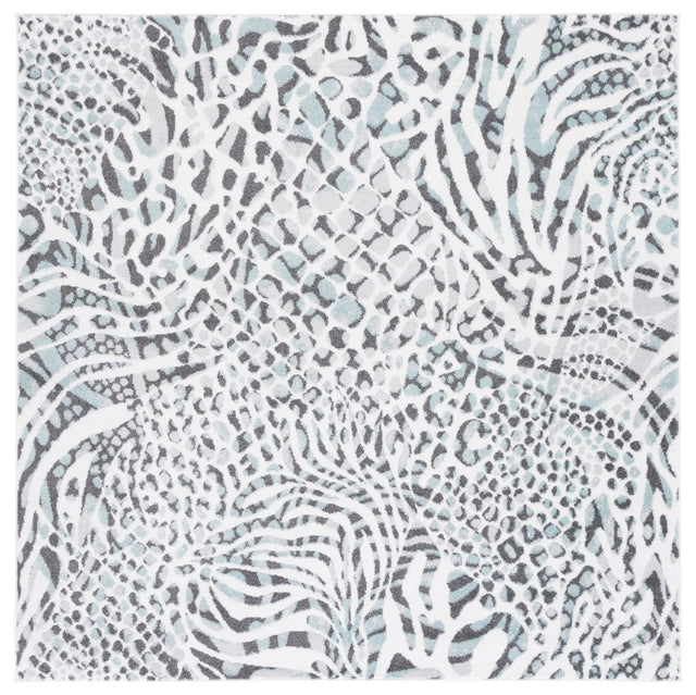 Safavieh Amsterdam Ams187K Ivory/Teal Rug.