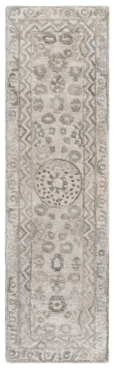 Safavieh Anatolia 2'-3" x 8'-0" Rug in Light Grey / Sage