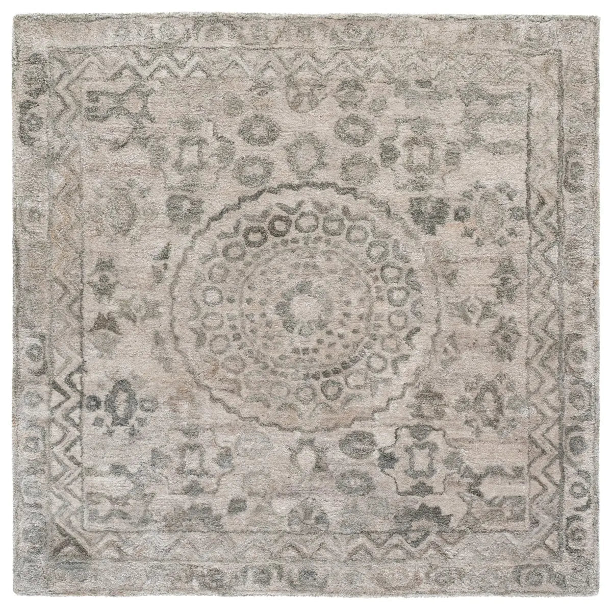 Safavieh Anatolia 6'-0" x 6'-0" Rug in Light Grey / Sage