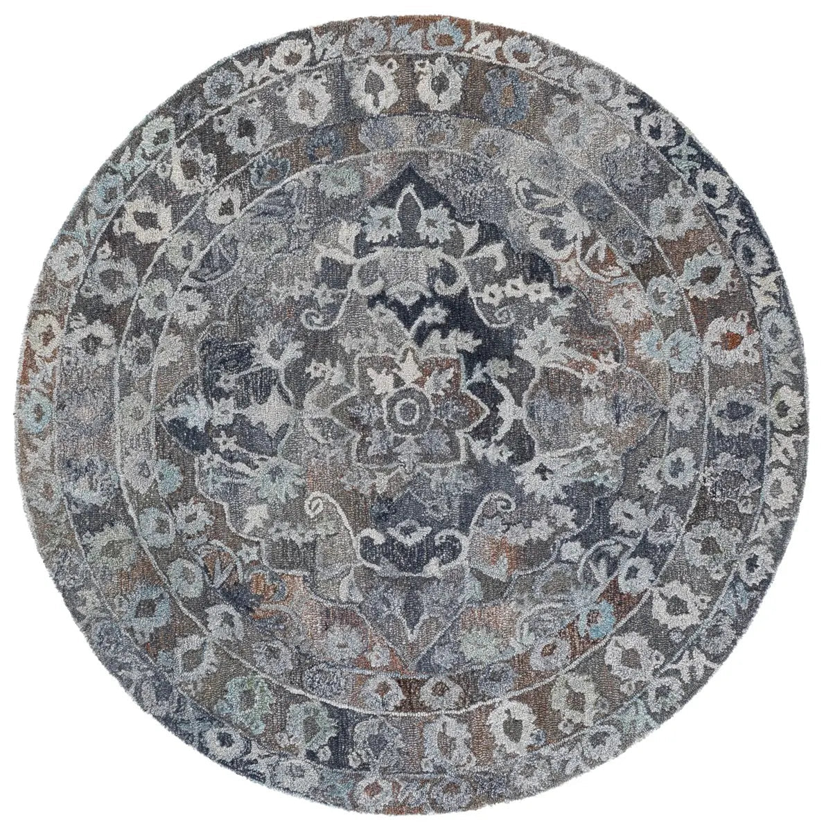 Safavieh Anatolia 6'-0" x 6'-0" Rug in Grey / Ivory