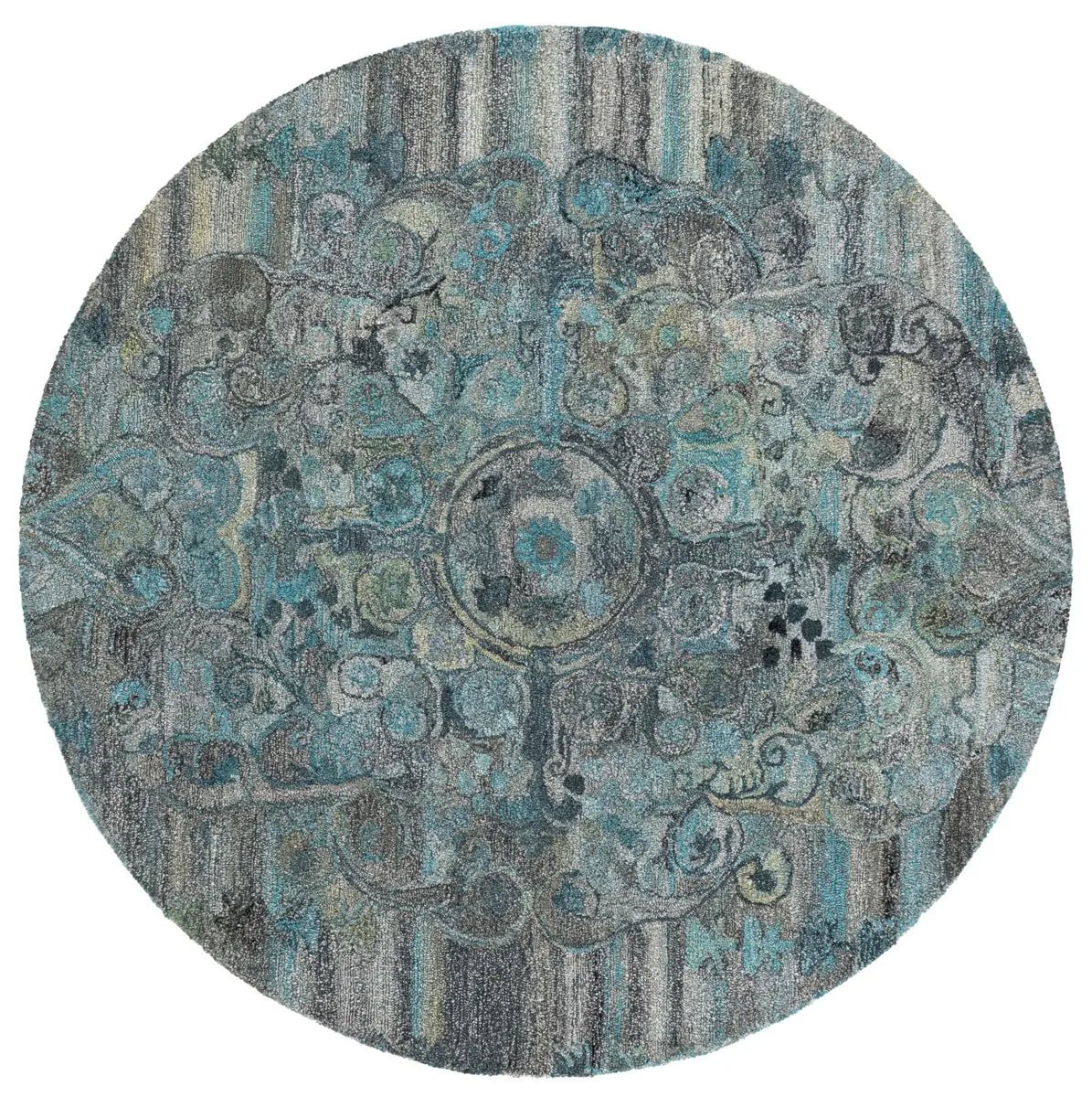 Safavieh Anatolia 6'-0" x 6'-0" Rug in Grey / Turquoise
