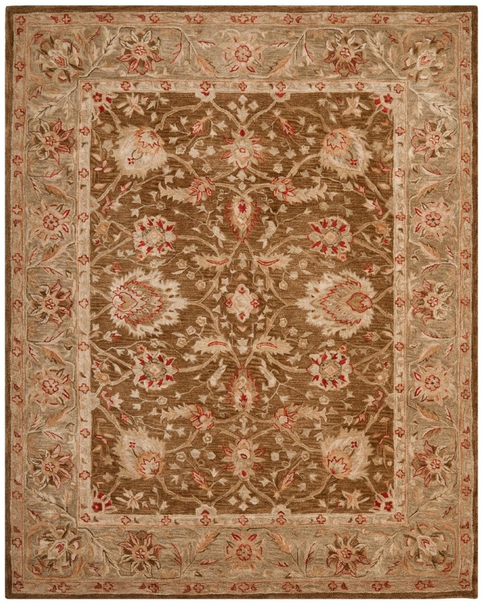 Safavieh Anatolia An512F Brown / Green Rugs.