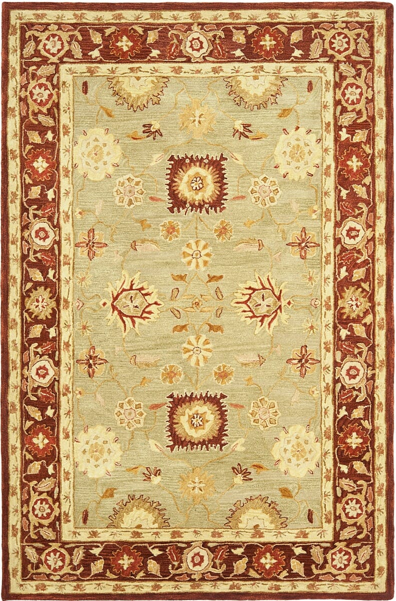 Safavieh Anatolia An556A Sage / Burgundy Rugs.