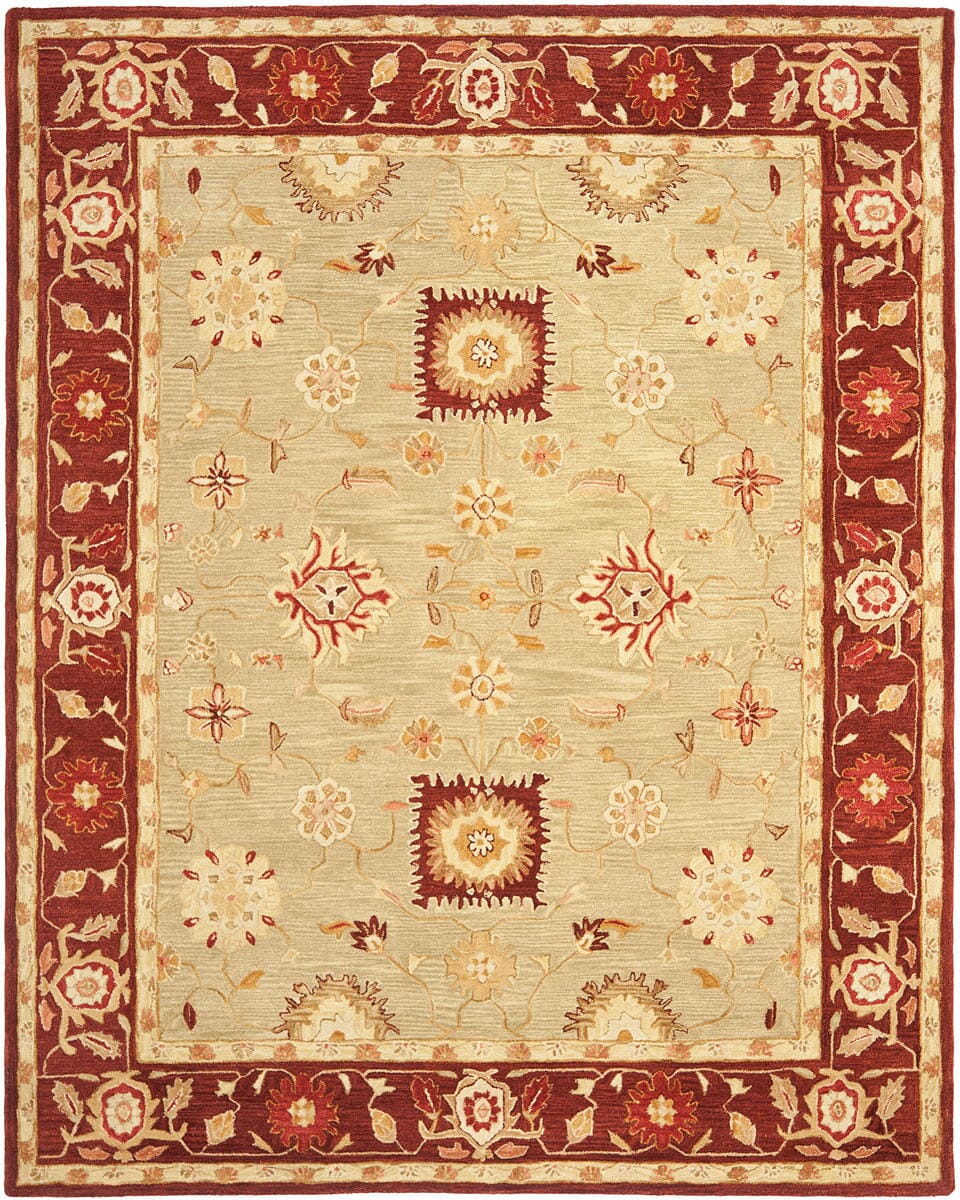 Safavieh Anatolia An556A Sage / Burgundy Rugs.