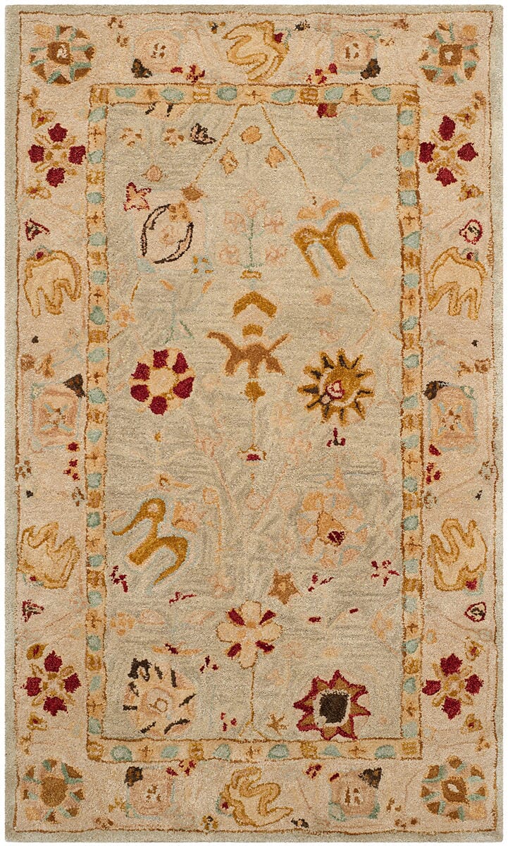Safavieh Anatolia An559B Grey Blue / Ivory Rugs.