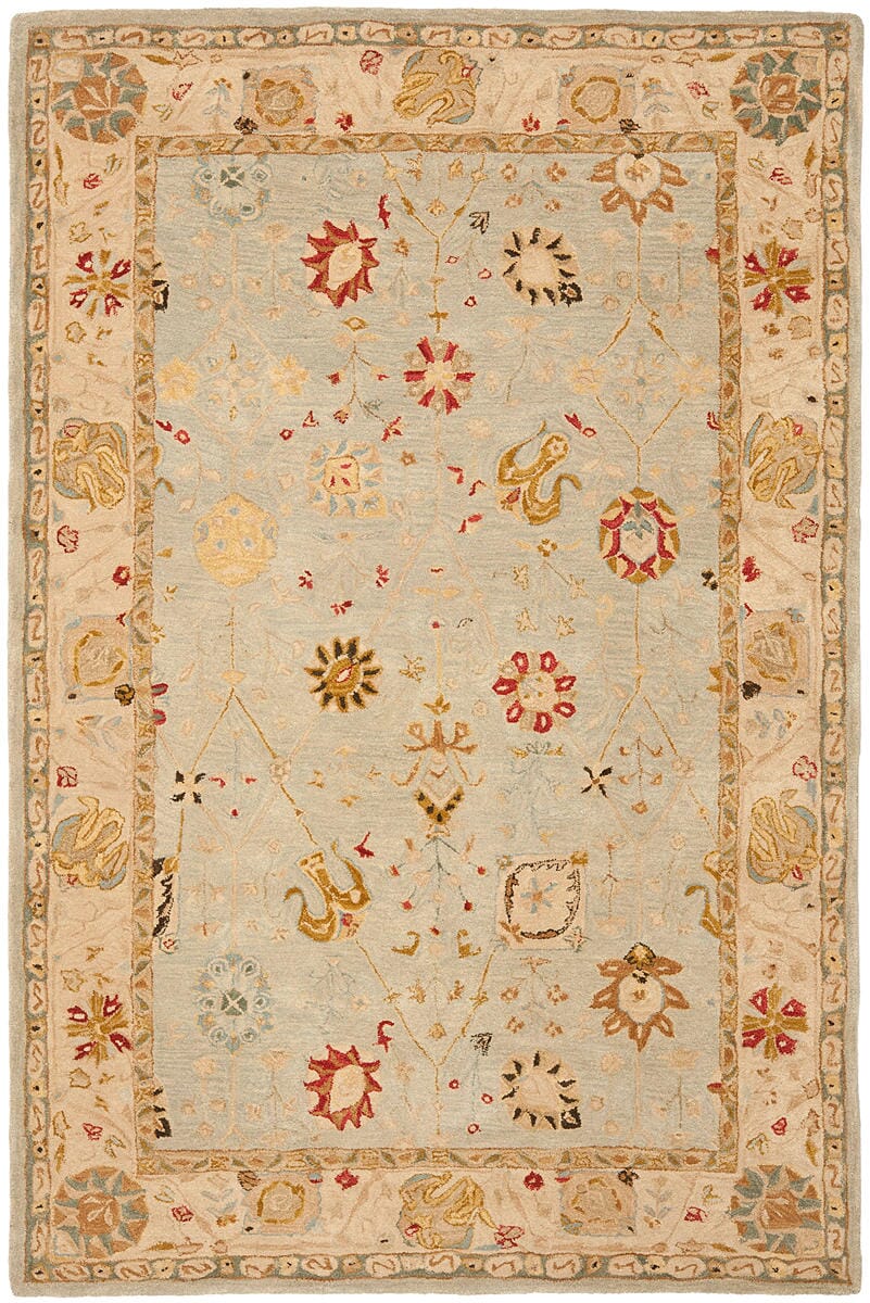 Safavieh Anatolia An559B Grey Blue / Ivory Rugs.