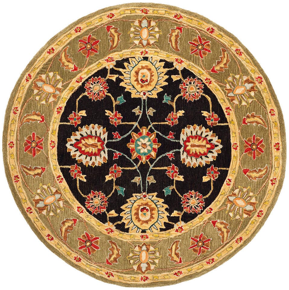 Safavieh Anatolia An561C Black / Green Rugs.