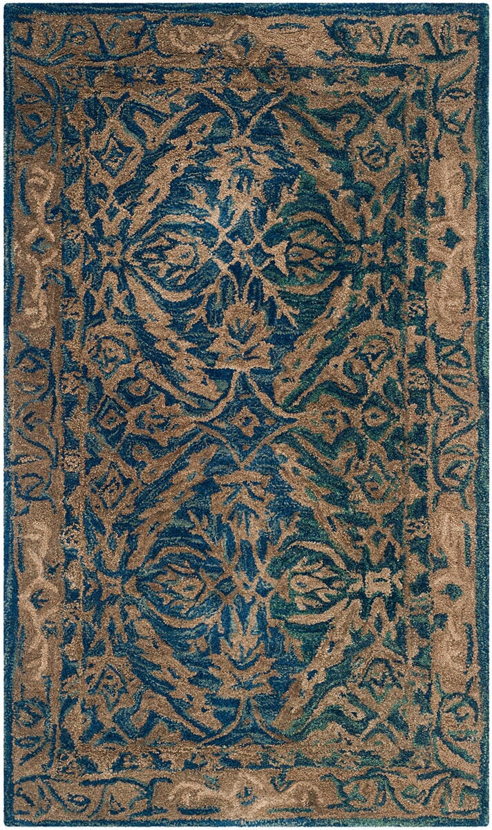 Safavieh Anatolia An583A Navy / Ivory Rugs.