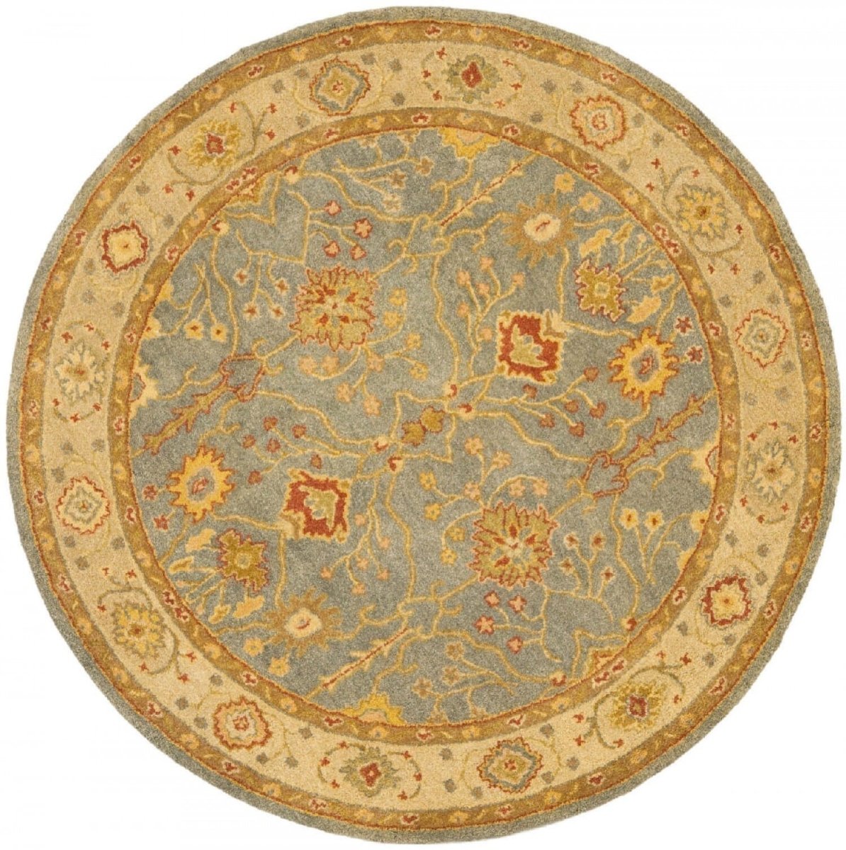 Safavieh Antiquities at314a Blue / Ivory Rugs.