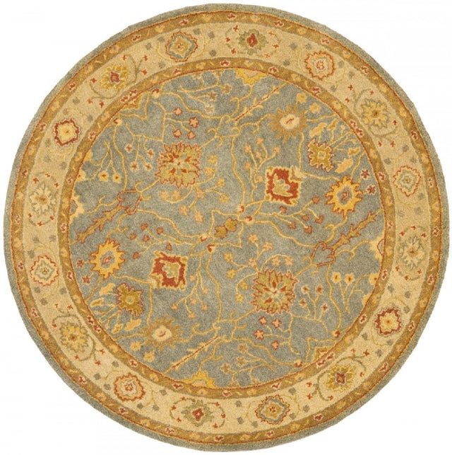 Safavieh Antiquities at314a Blue / Ivory Rugs.