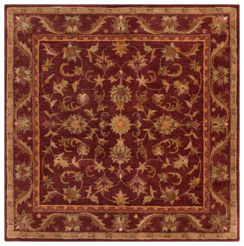 Safavieh Antiquities at52b Wine / Gold Rugs.