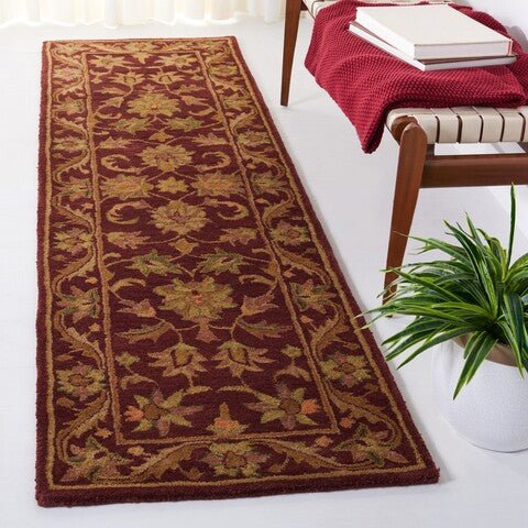 Safavieh Antiquities at52b Wine / Gold Rugs.