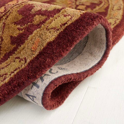 Safavieh Antiquities at52b Wine / Gold Rugs.