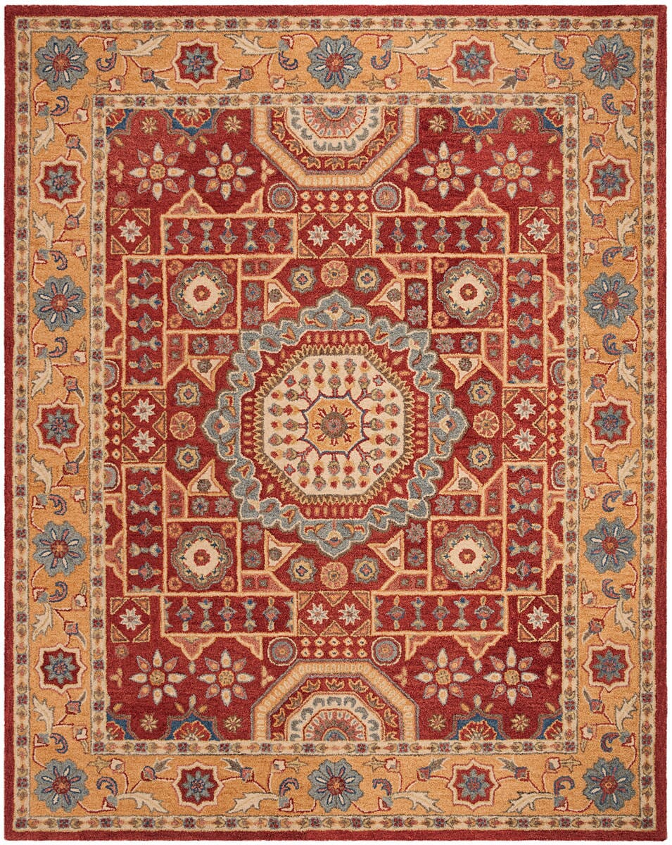 Safavieh Antiquity At501Q Red / Orange Rugs.