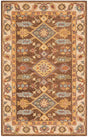 Safavieh Antiquity At502T Dark Brown / Ivory Rugs.