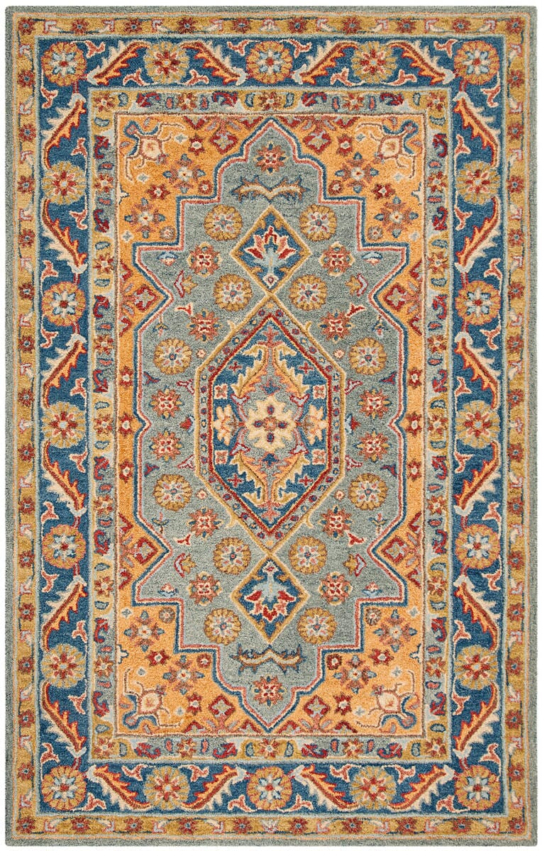 Safavieh Antiquity At504M Blue / Gold Rugs.