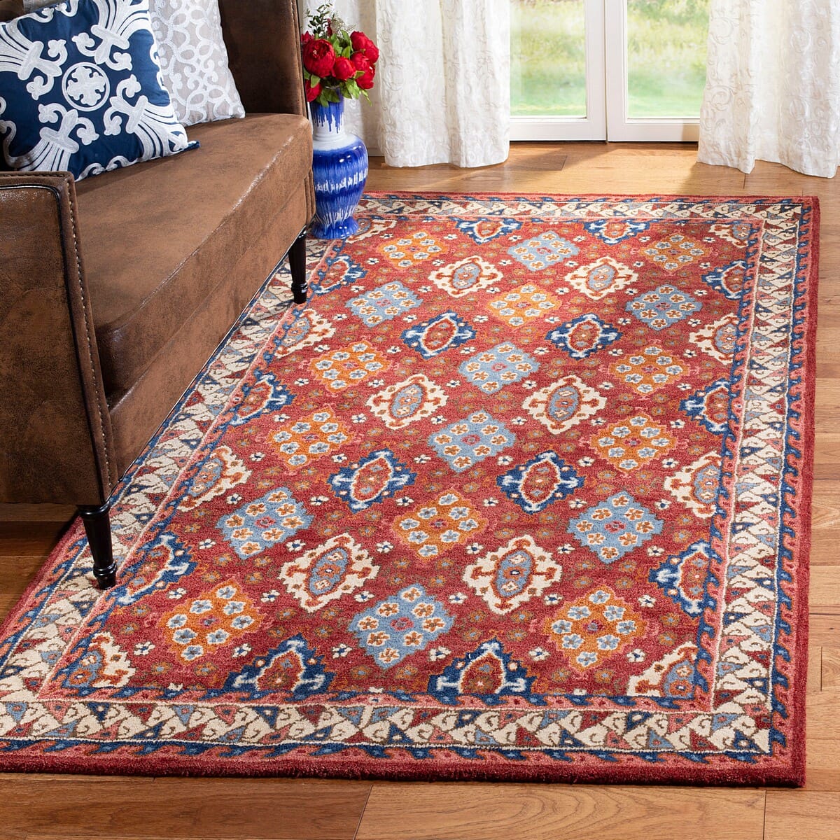 Safavieh Antiquity At509Q Red / Blue Rugs.